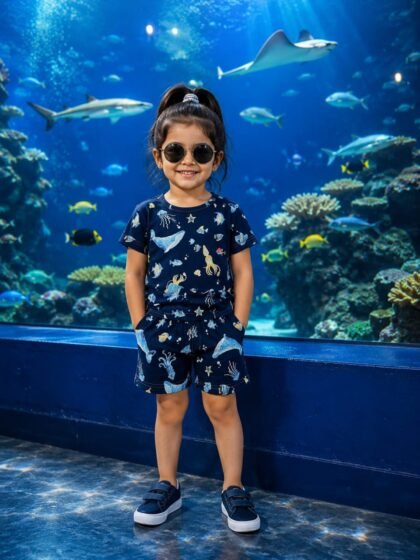 Navy Blue Short Set